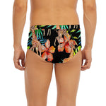 Black Tropical Giraffe Pattern Print Men's Briefs
