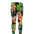 Black Tropical Giraffe Pattern Print Men's Leggings