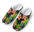 Black Tropical Giraffe Pattern Print Mesh Casual Shoes