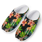 Black Tropical Giraffe Pattern Print Mesh Casual Shoes