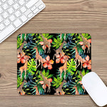 Black Tropical Giraffe Pattern Print Mouse Pad