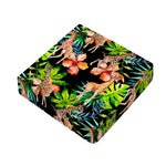 Black Tropical Giraffe Pattern Print Outdoor Seat Cushion Cover