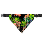 Black Tropical Giraffe Pattern Print Over The Collar Dog Bandana