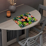 Black Tropical Giraffe Pattern Print Placemat