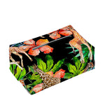 Black Tropical Giraffe Pattern Print Rectangle Tissue Box Cover