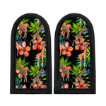 Black Tropical Giraffe Pattern Print Skillet Handle Cover