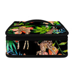 Black Tropical Giraffe Pattern Print Small Lunch Bag