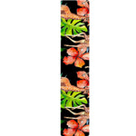 Black Tropical Giraffe Pattern Print Table Runner