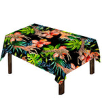 Black Tropical Giraffe Pattern Print Tablecloth