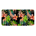 Black Tropical Giraffe Pattern Print Towel