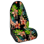 Black Tropical Giraffe Pattern Print Waterproof Car Seat Cover