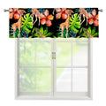 Black Tropical Giraffe Pattern Print Window Valance