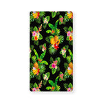 Black Tropical Hawaiian Pattern Print Baby Crib Sheet