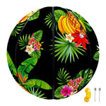 Black Tropical Hawaiian Pattern Print Basketball