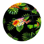 Black Tropical Hawaiian Pattern Print Basketball