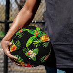 Black Tropical Hawaiian Pattern Print Basketball