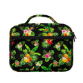 Black Tropical Hawaiian Pattern Print Briefcase Bible Bag