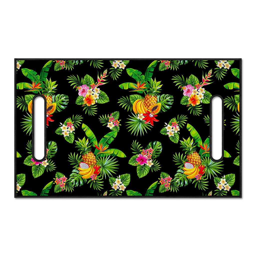 Black Tropical Hawaiian Pattern Print Golf Cart Seat Cover