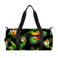 Black Tropical Hawaiian Pattern Print Gym Bag