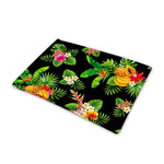 Black Tropical Hawaiian Pattern Print Pet Cooling Mat Cover