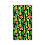 Black Tropical Pineapple Pattern Print Baby Crib Sheet
