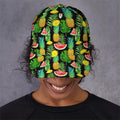 Black Tropical Pineapple Pattern Print Baseball Cap