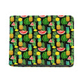 Black Tropical Pineapple Pattern Print Bifold Wallet