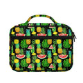 Black Tropical Pineapple Pattern Print Briefcase Bible Bag