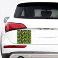 Black Tropical Pineapple Pattern Print Car Sticker
