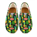 Black Tropical Pineapple Pattern Print Casual Shoes