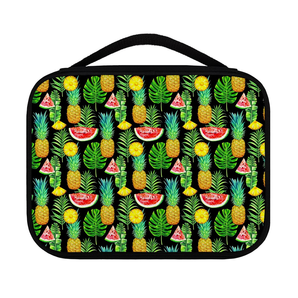 Black Tropical Pineapple Pattern Print Classic Bible Case