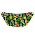 Black Tropical Pineapple Pattern Print Fanny Pack