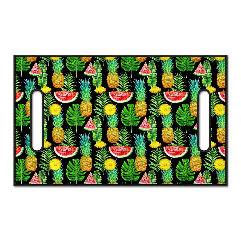Black Tropical Pineapple Pattern Print Golf Cart Seat Cover