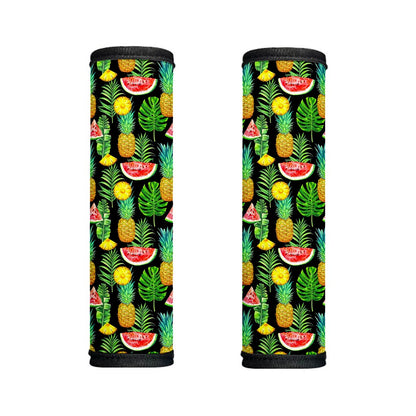 Black Tropical Pineapple Pattern Print Handle Covers