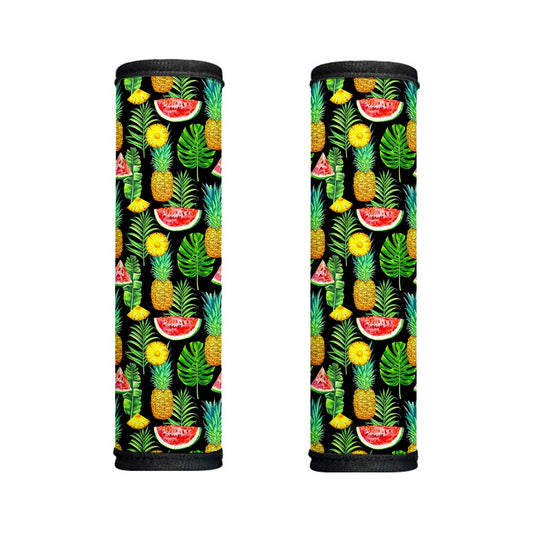 Black Tropical Pineapple Pattern Print Handle Covers