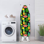 Black Tropical Pineapple Pattern Print Ironing Board Cover