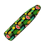 Black Tropical Pineapple Pattern Print Ironing Board Cover