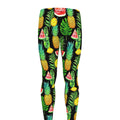 Black Tropical Pineapple Pattern Print Men's Leggings