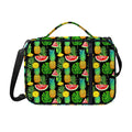 Black Tropical Pineapple Pattern Print Shoulder Strap Bible Bag