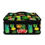 Black Tropical Pineapple Pattern Print Small Lunch Bag