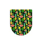Black Tropical Pineapple Pattern Print Toilet Lid Cover