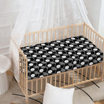 Black Vinyl Record Pattern Print Baby Crib Sheet