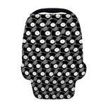 Black Vinyl Record Pattern Print Baby Seat Cover