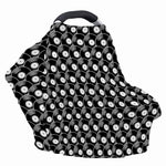 Black Vinyl Record Pattern Print Baby Seat Cover