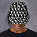 Black Vinyl Record Pattern Print Baseball Cap