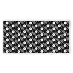 Black Vinyl Record Pattern Print Beach Towel