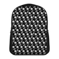 Black Vinyl Record Pattern Print Casual Backpack