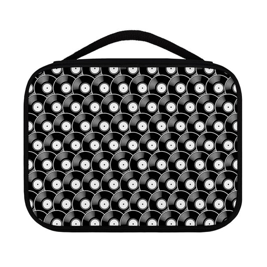 Black Vinyl Record Pattern Print Classic Bible Case