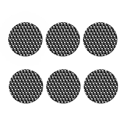 Black Vinyl Record Pattern Print Coaster Set