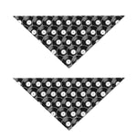 Black Vinyl Record Pattern Print Dog Bandana
